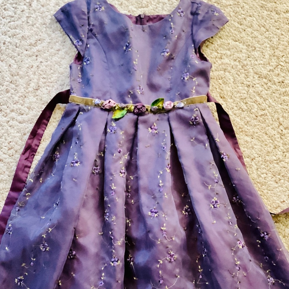 Bernadette Reiss Party Dress tea length embroidered Girls sz 10